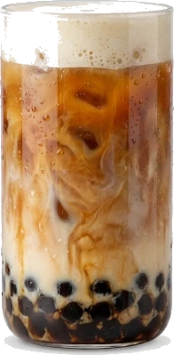 Brown sugar boba with tapioca pearls